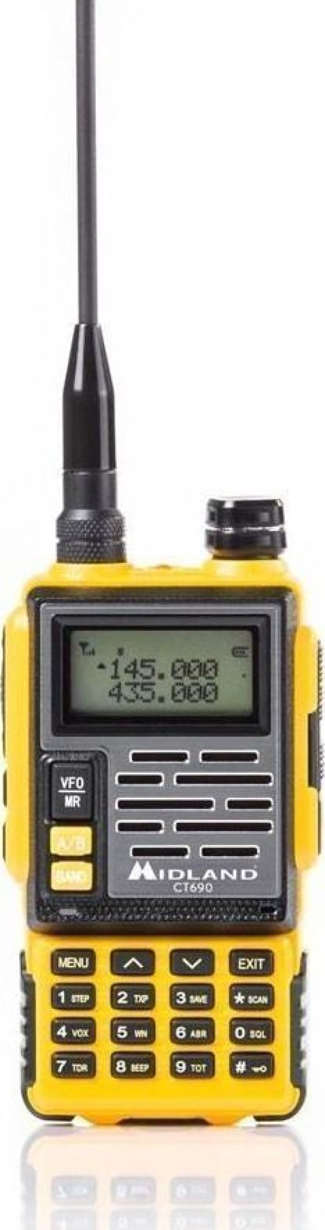 Midland CT-690 6 Watt Portable Dual Band VHF / UHF Transceiver (Yellow)