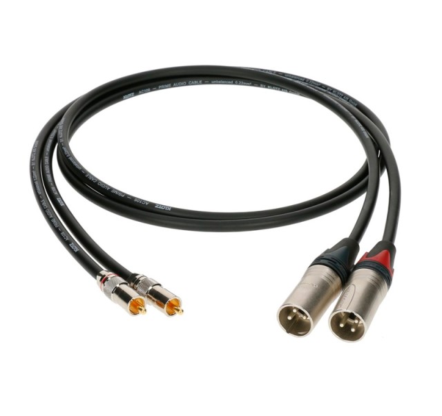 KLOTZ ALPM006 Kabel 2 x XLR-Stecker in Cinch, Länge 60cm