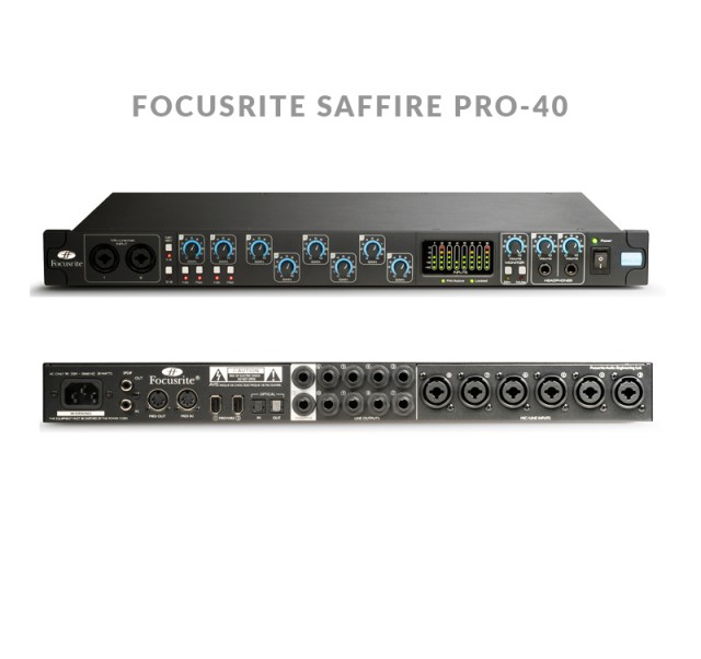 FOCUSRITE SAFFIRE PRO-40 Επαγγελματικό σύστημα ψηφιακής ηχογράφησης με 20 Ιn/Οut,firewire