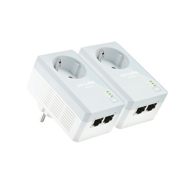 TP-LINK TL-PA4020P ΚΙΤ AV600 Powerline Adapter 2 θυρών με πρίζα σούκο VER.2