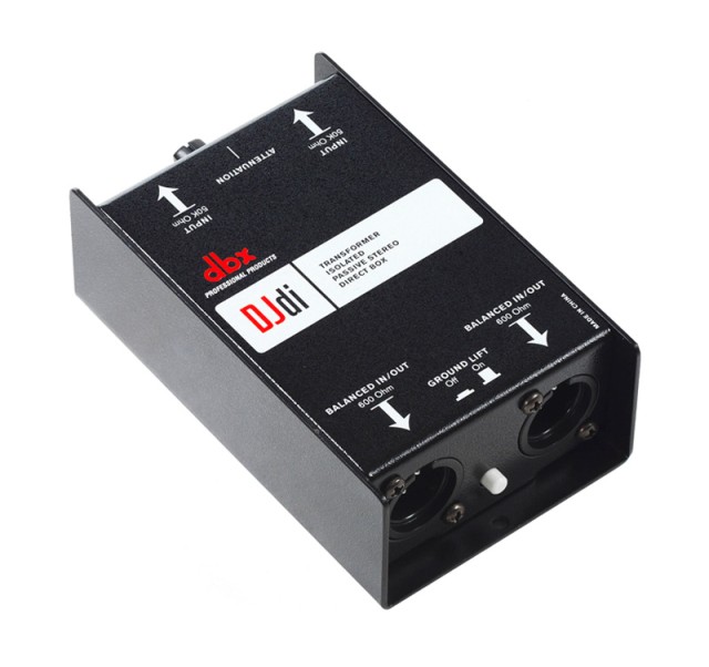 DBX DJDI BOX Two channel passive with variable input attenuator