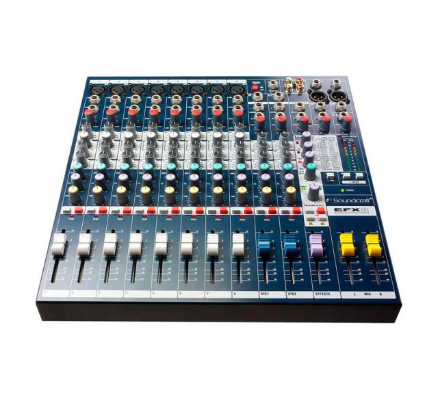 Soundcraft SPIRIT EFX8 Audiokonsole mit 8 Mono 2 Stereo und integriertem LEXICON EFFECT