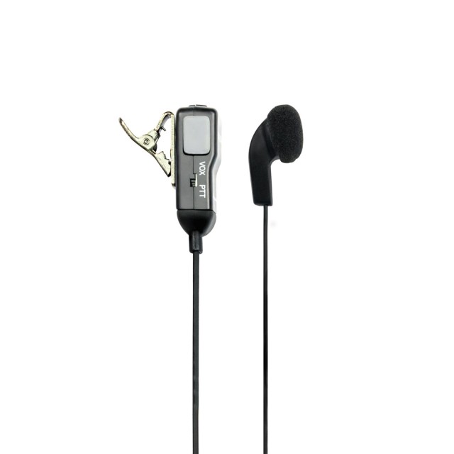 Midland MA28-L Einzel-Headset (Läusetyp) mit Mikrofon und PTT/VOX-Funktionen