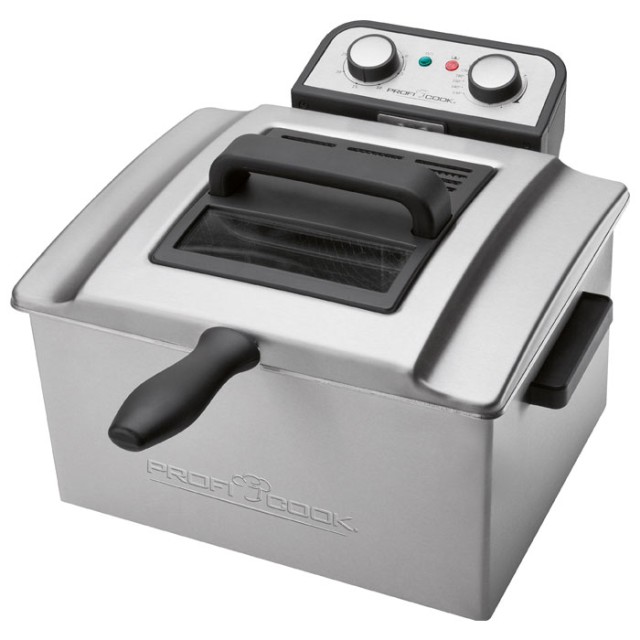 PROFI COOK PC-FR 1038 Ανοξείδωτη διπλή φριτέζα 5L, 3000W.