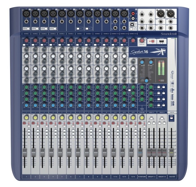 SOUNDCRAFT SIGNATURE 16 Mixing Console 12 Mono / 2 Stereo - Effetti Lexicon