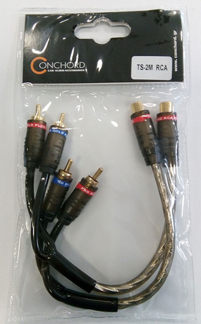Conchord TS-2M Cinch-Audiokabel Buchse auf 2 x Cinch-Stecker