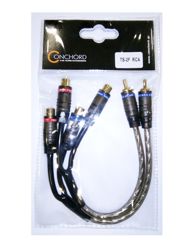Conchord TS-2F Audiokabel Cinch-Stecker auf 2 x Cinch-Buchse