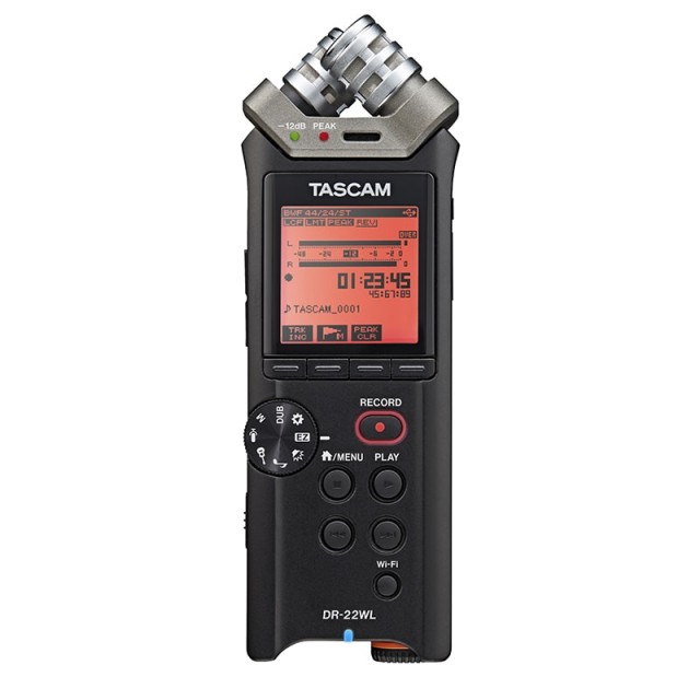 Tascam DR-22WL Portable Recorder 24-bit / 96 kHz with WiFi Technology