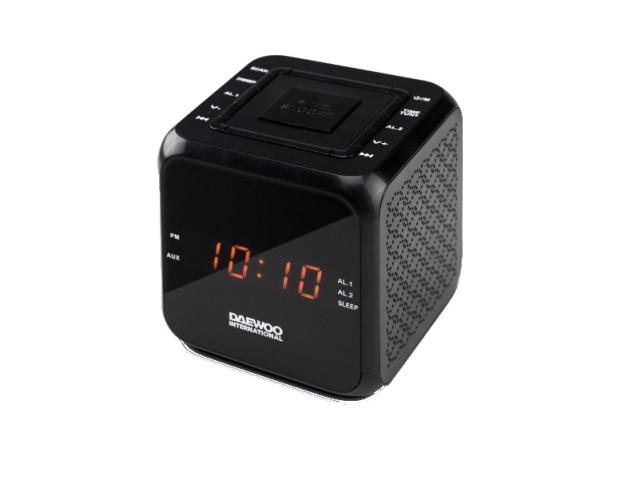 Daewoo DCR-450 Black Radio / Clock-Alarm Clock