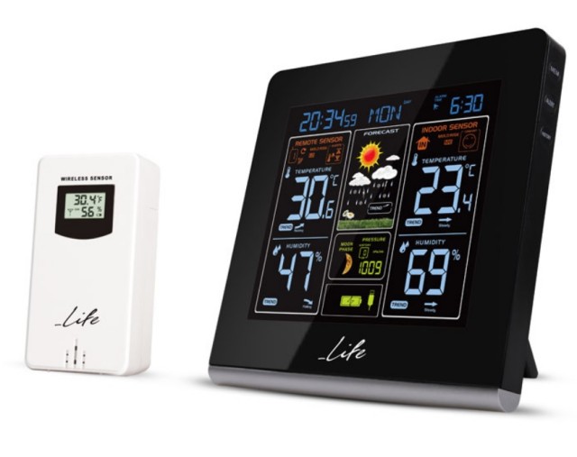 LIFE WES-301VA Μετεωρολογικός Σταθμός Μέτρηση θερμοκρασίας & Υγρασίας