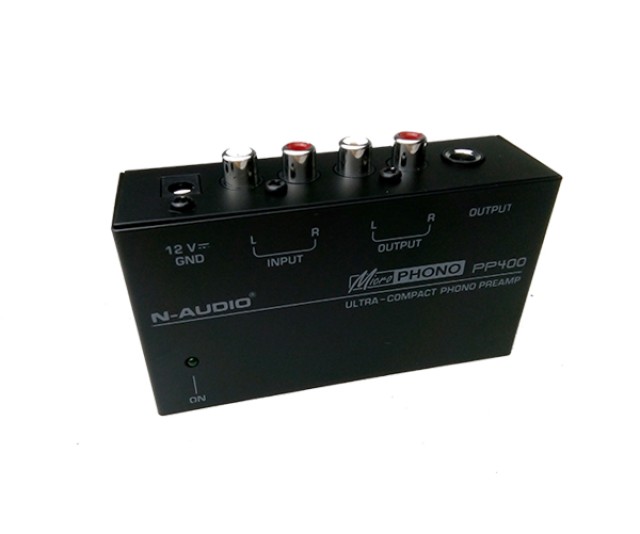 Preamplificatore per giradischi in linea N-AUDIO PP400 PHONO