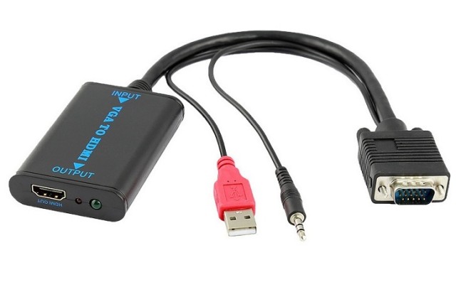 Powertech CAB-H070 Μετατροπέας Εικόνας VGA Male σε HDMI female