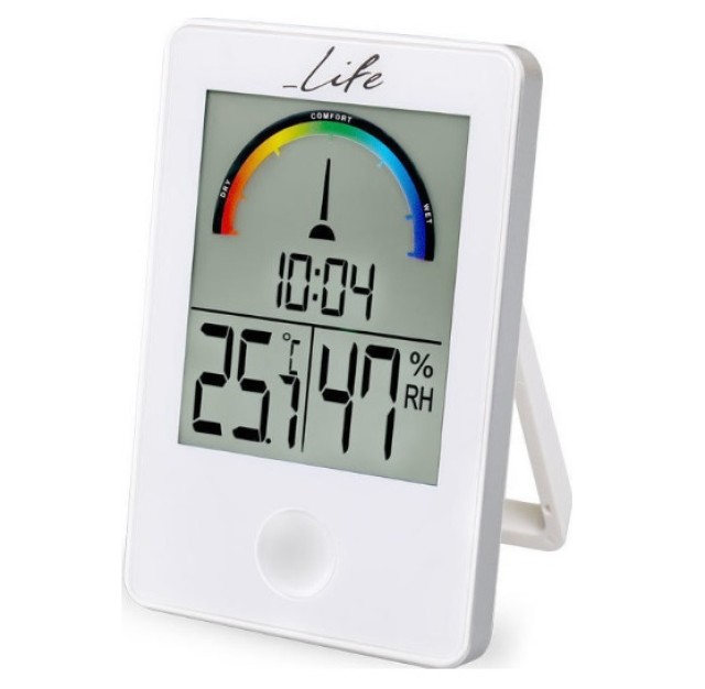 LIFE WES-101 Digitales Thermometer / Hygrometer mit Uhr
