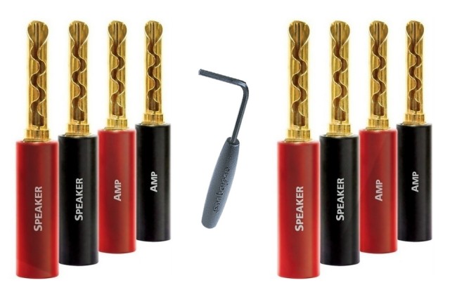 AudioQuest SureGrip-100 BFA-Bananas GOLD Eπίχρυσοι Ακροδέκτες Καλωδίου Ηχείων 8τεμ