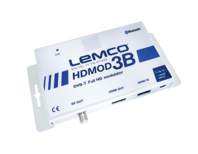 Modulador digital LEMCO HDMOD-3B HDMI FullHD en RF DVB-T, con conexión en bucle HDMI