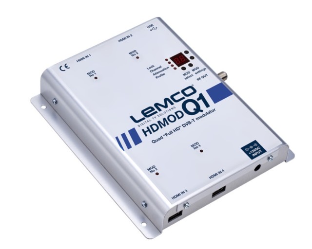 LEMCO HDMOD-Q1 Modulatore Digitale 4 x HDMI FullHD a 4 Canali RF DVB-T