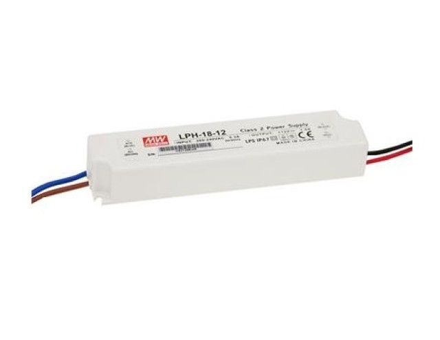 MEAN WELL LPH-18-12 Αδιάβροχο Τροφοδοτικό 12V 18W 1.5A, IP67