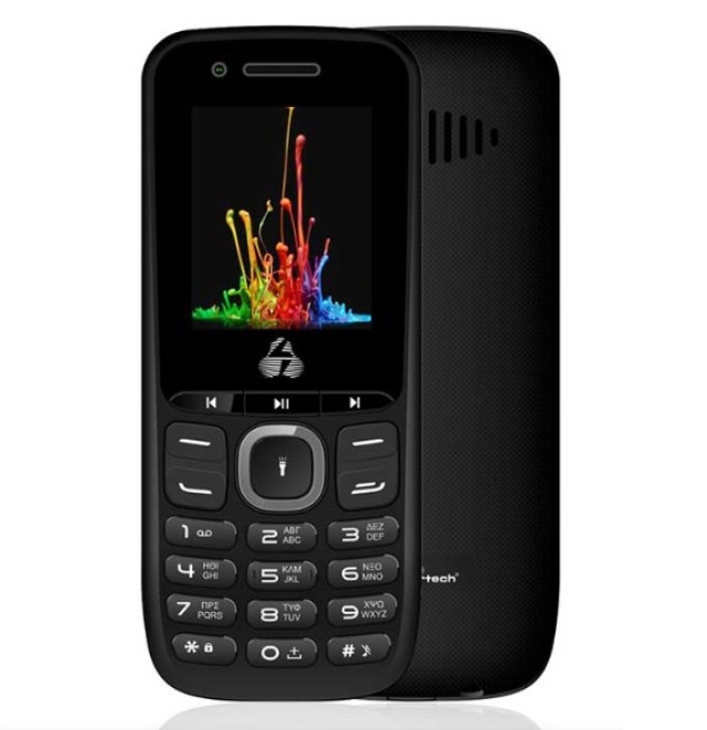 Powertech Milly Small PTM-14 Κινητό Τηλέφωνο,Dual SIM, Multimedia, Μαύρο