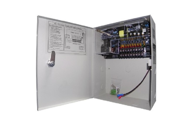 ANGA CP1209-10A-9-B Netzteil mit 9 Ausgängen 12V / 10A / 120W Mit BACK-UP-Batteriefunktion