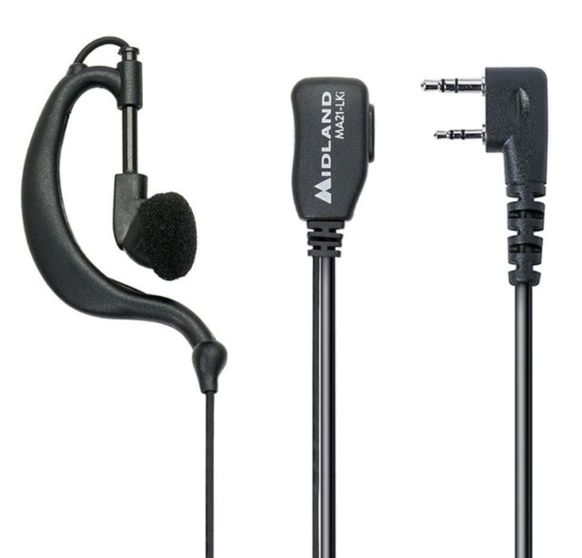 Midland MA21-LKi Hands Free Lapel Headphones With PTT