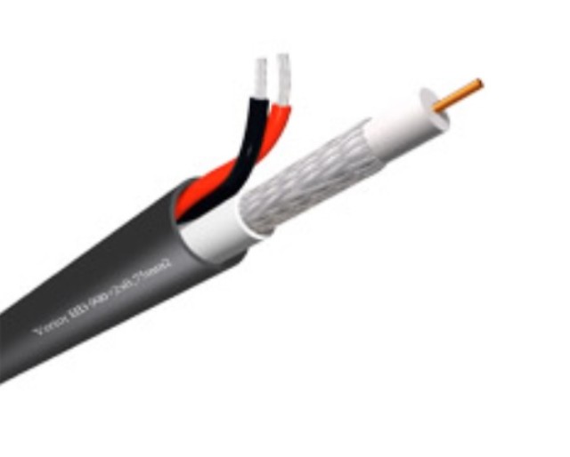 ACCORDIA Vector HD900 +2 x 0,75 mm2 PE AW Cable compuesto impermeable/subterráneo para sistemas CCTV HD (metro)