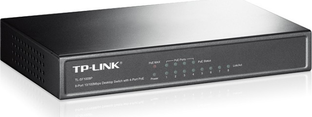 TP-LINK TL-SF1008P v4 Unmanaged L2 PoE Switch with 8 Ethernet Ports