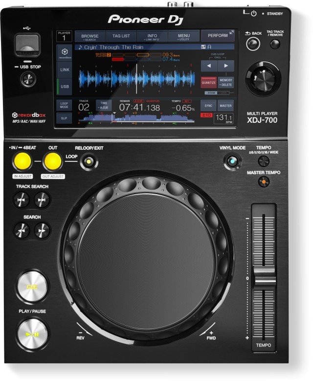 PIONEER XDJ-700 con schermo da 7 pollici in nero