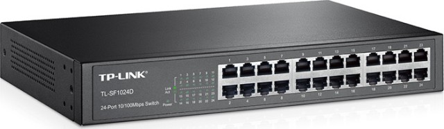 TP-LINK Desktop Switch TL-TL-SF1024D, 10/100Mbps, 24 Θύρες, Ver. 3.0