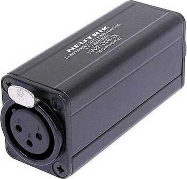 NEUTRIK NA2F-D0B-TX ADAPTOR UNBALANCED-BALANCED BLACK