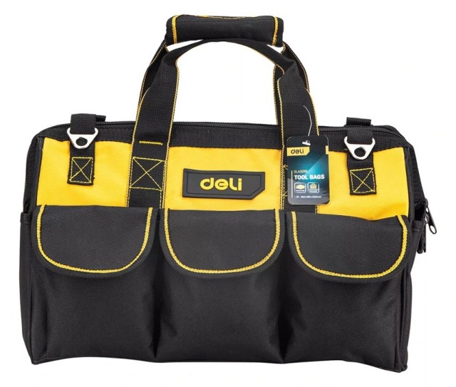 DELI shoulder tool bag DL430118, 43 x 20 x 29cm, black