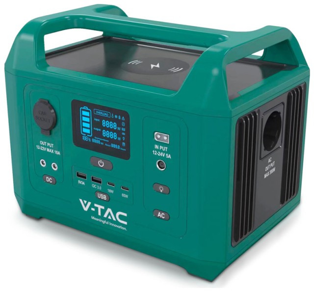 Central eléctrica recargable portátil V-TAC VT-303N 300W 11625
