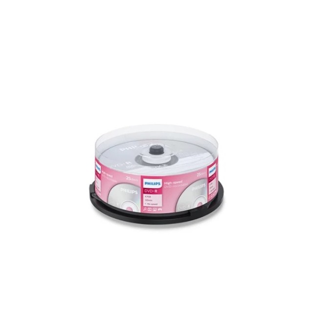 Philips Recordable DVD-R 16x 4.7GB Cake Box 25Stk