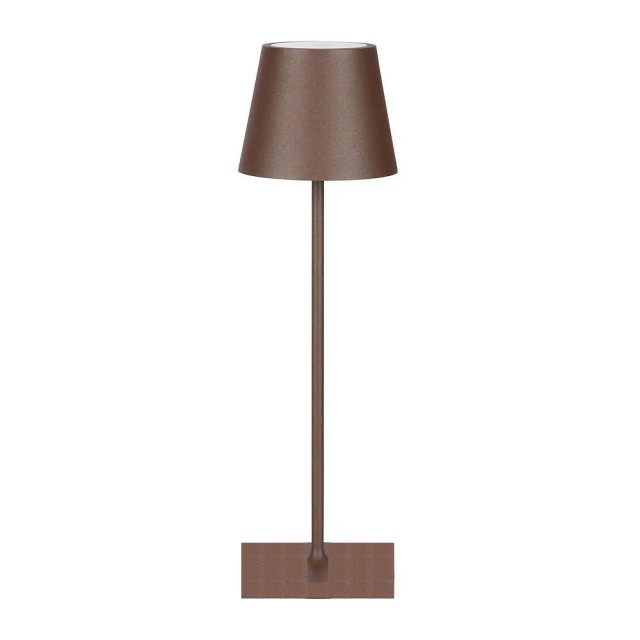Lampada da tavolo LED 3W ricaricabile con corpo marrone dimmerabile V-TAC 2883
