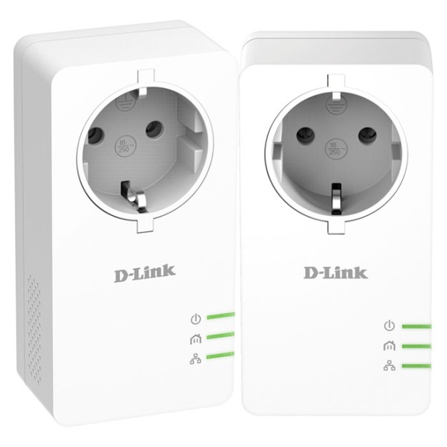 D-LINK DHP-P601AV POWERLINE AV2 1000 HD GIGABIT PASSTHROUGH STARTER-KIT