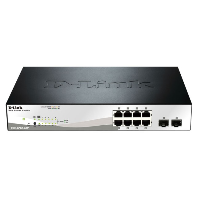 D-LINK DGS-1210-10P POE SMART MANAGED GIGABIT WITH 2xSFP