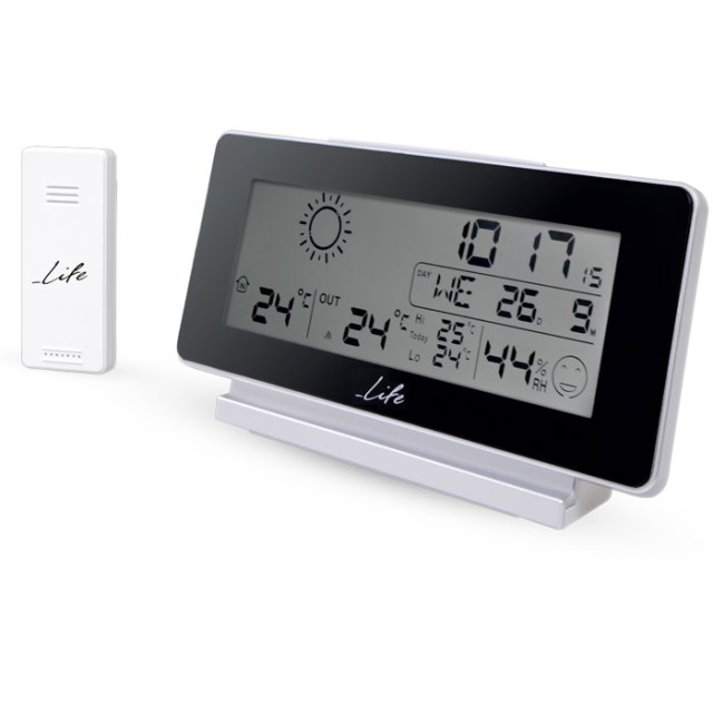 LIFE SAVANNA Weather station with wireless outdoor sensor, clock & alarm function