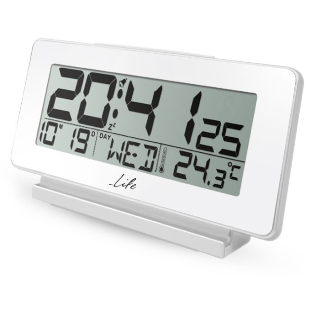 LIFE ACL-200 Wecker mit Thermometer weiß