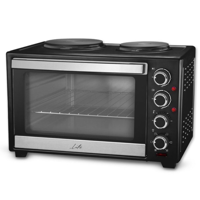 LIFE Kouzinaki 382 Ηλεκτρικό Κουζινάκι 38L με Αέρα και 2 Εστίες 3200W