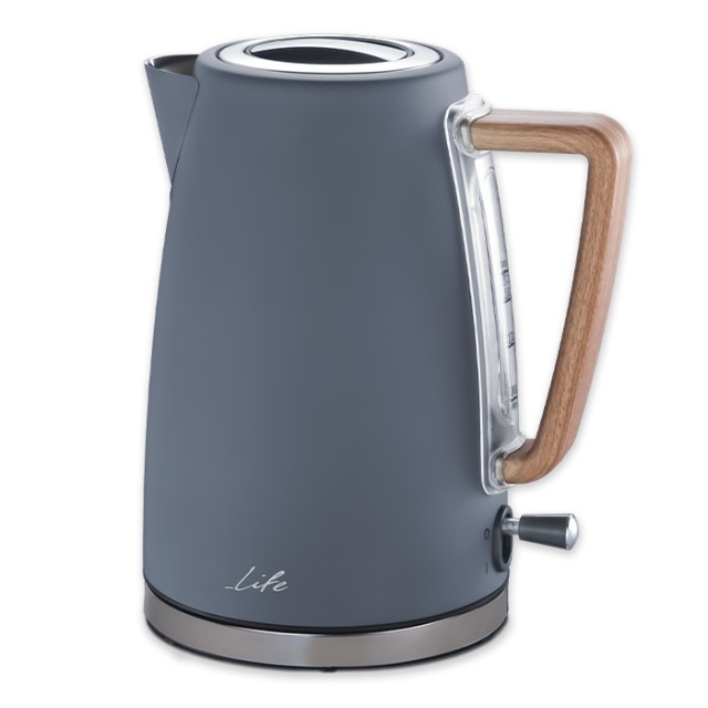 LIFE RITZ Grey Premium design βραστήρας 1.7L, 2200W, σε γκρι χρώμα.