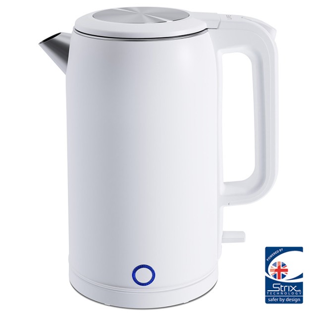 LIFE Supreme White Βραστήρας Νερού 1.8L 1500W με 360° Βάση και Προστασία Βρασμού