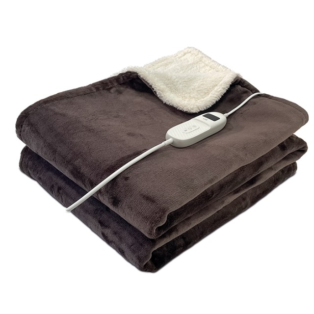 LIFE CUDDLE MOCHA DOUBLE Διπλή ηλεκτρική θερμαινόμενη κουβέρτα, 180 x 130cm, σε καφέ χρώμα, 160W