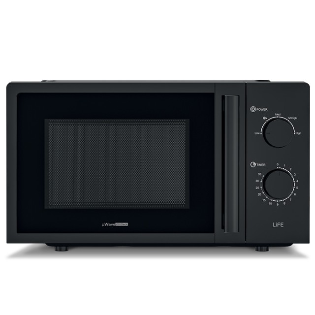 LIFE μWave 20 Black Φούρνος Μικροκυμάτων 20L 700W Μαύρος