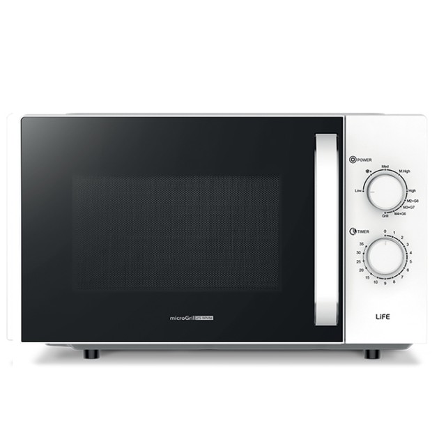 LIFE microGrill 25 White Φούρνος Μικροκυμάτων 25L με Grill 1320W Λευκός