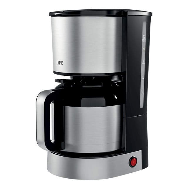 LiFE JAVA Καφετιέρα φίλτρου με κανάτα θερμός 1.2L, 800W