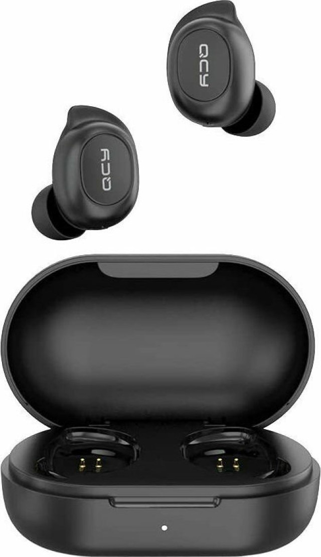 QCY T9 TWS TRUE WIRELESS SPORTS EARBUDS 5.0 BLUETOOTH KOPFHÖRER IPX4 LAUTSPRECHER 6 MM 4 STUNDEN MIT KNOPF (Schwarz)