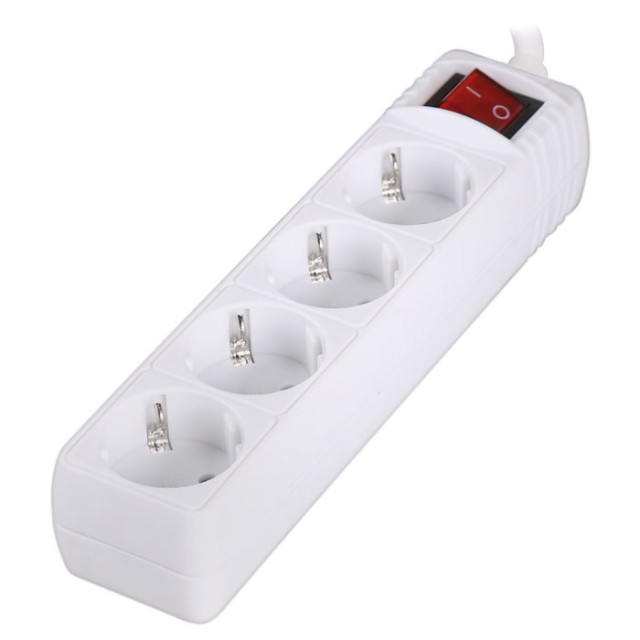 SONORA PSW401 MULTI-PLACE 4-PLACE WITH SWITCH 1,5m WHITE