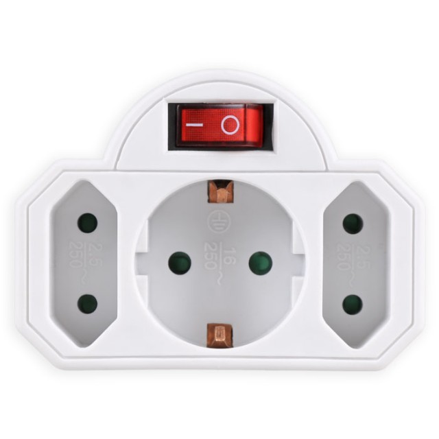 SONORA PAW121 ADAPTADOR BLANCO SOUKO + BIPOLAR 2o CON INTERRUPTOR