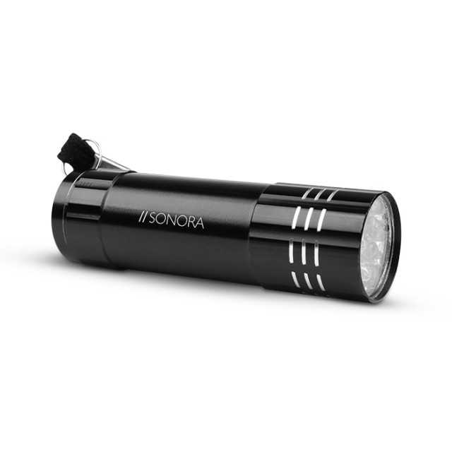 SONORA BLACK RAY 9 LEDS 30LUMENS FLASHLIGHT BLACK COLOR