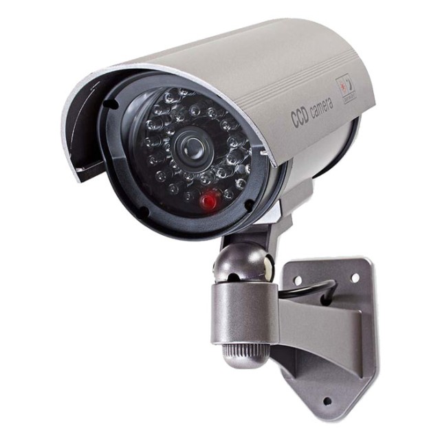 NEDIS DUMCB40GY Telecamera di sicurezza fittizia, Bullet, IP44, grigia