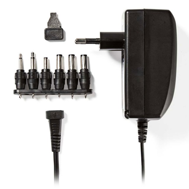 Adaptador de corriente CA universal NEDIS ACPA007, 3 / 4.5 / 6 / 7.5 / 9/12 VCC, 2.25 A